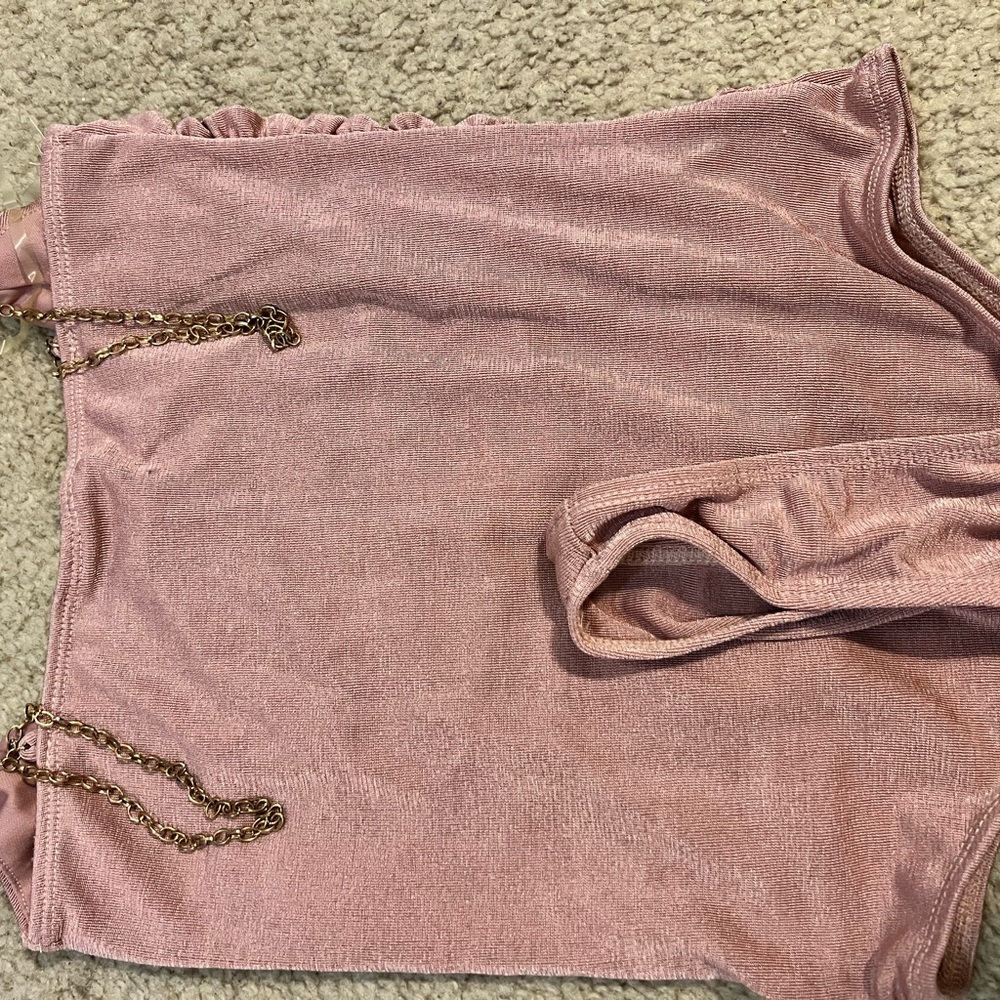Pink Ruched Sleeveless Top - Picture 2 of 2